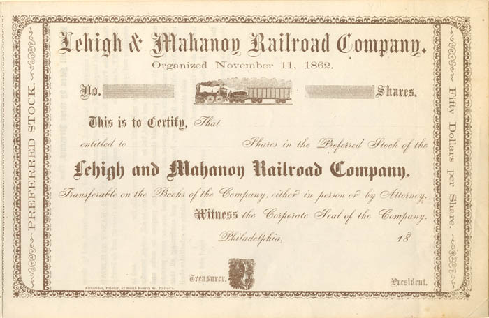 Lehigh and Mahanon Railroad Co.